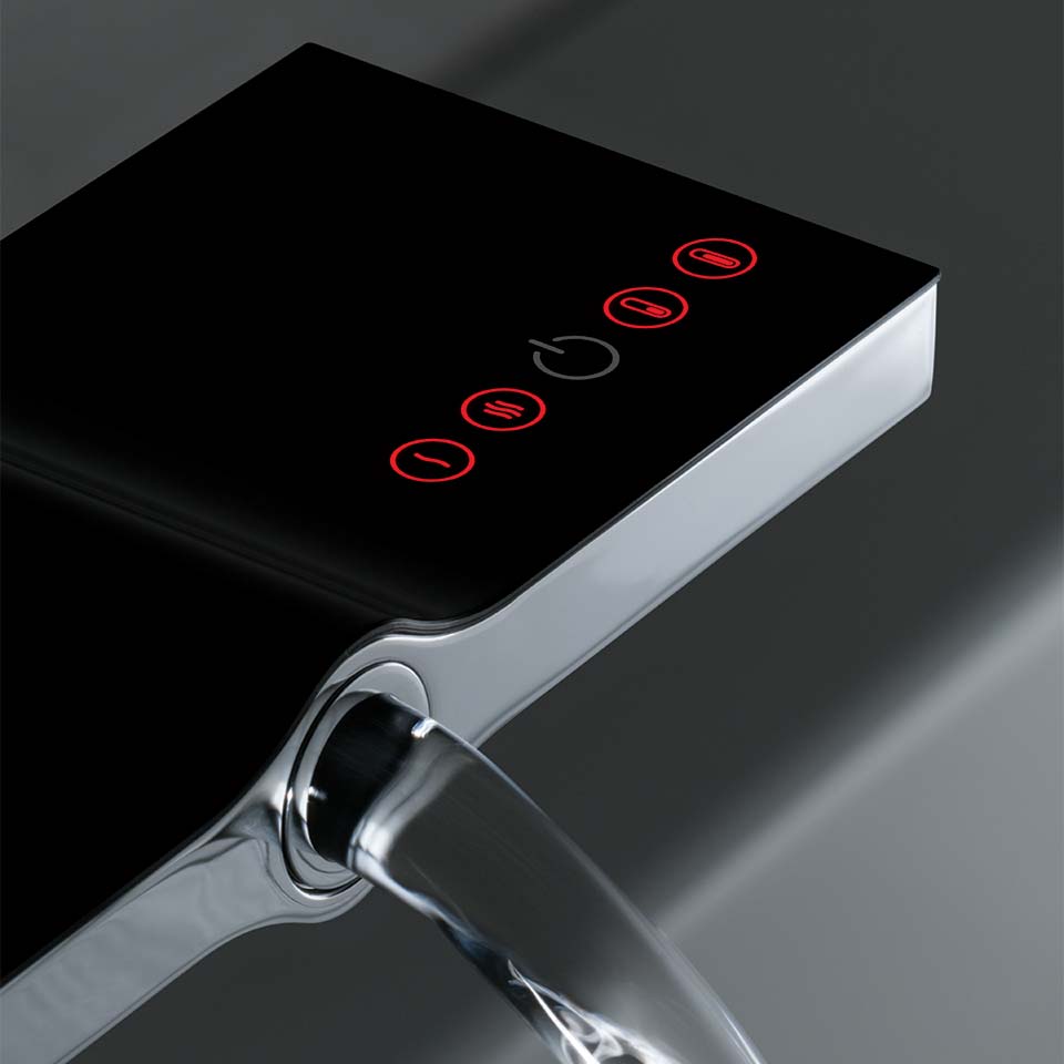 Touch contolled electronic bath tap