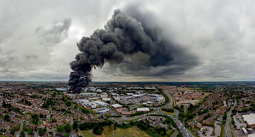 Chemical fire, Leamington Spa, August 2021
