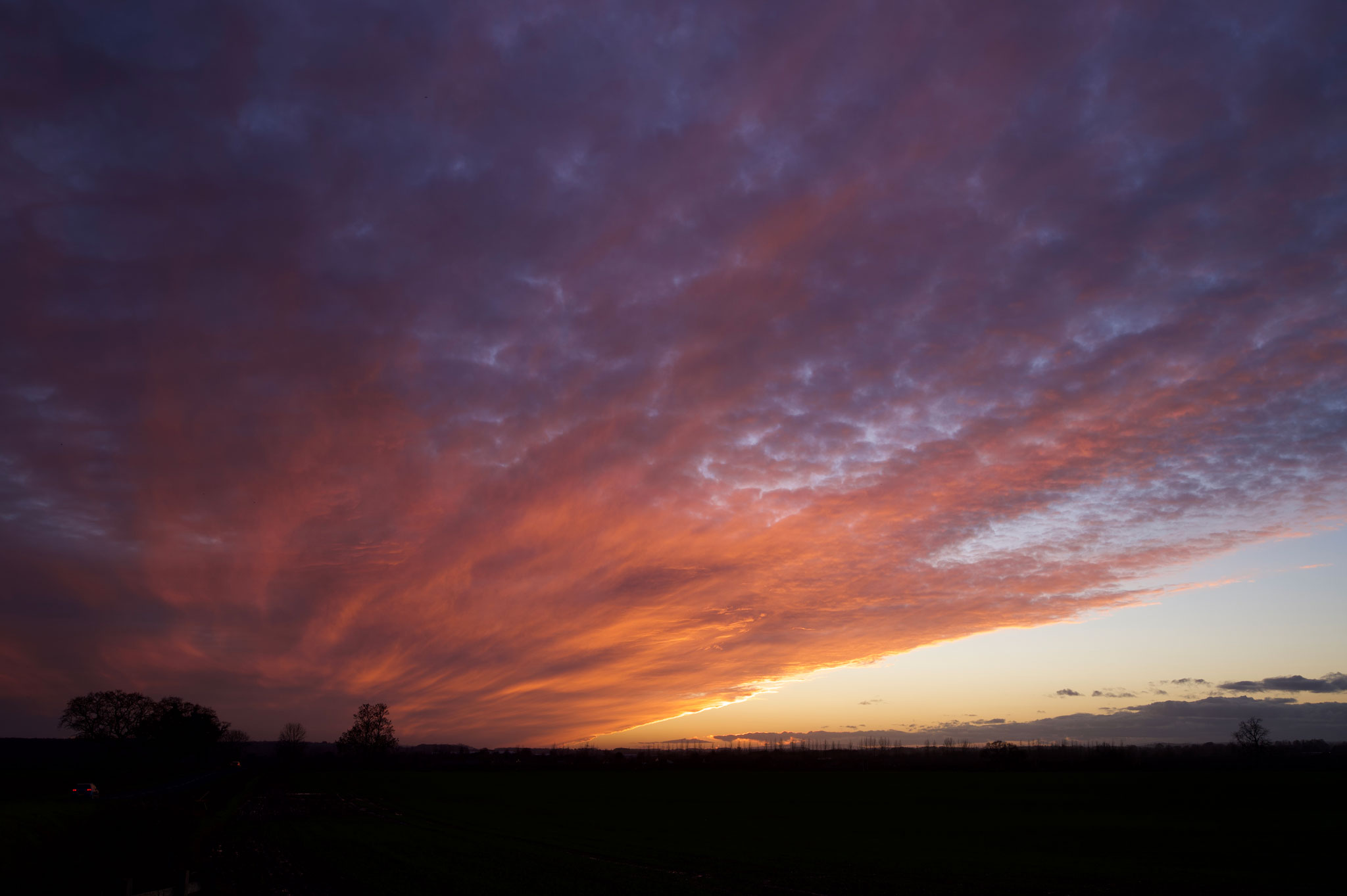 Warwickshire winter sunset