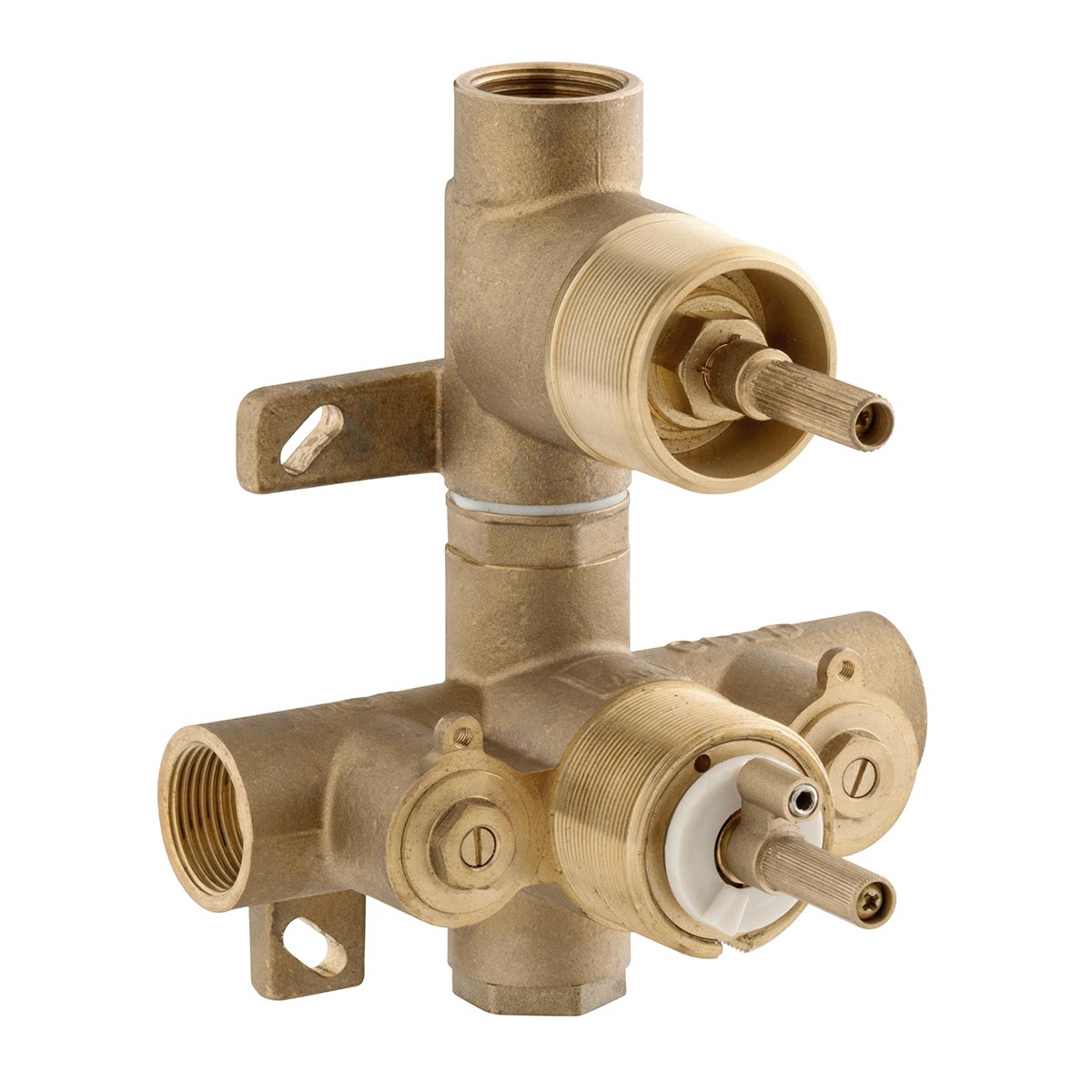 The hidden parts of a concealed thermostatic wall valve