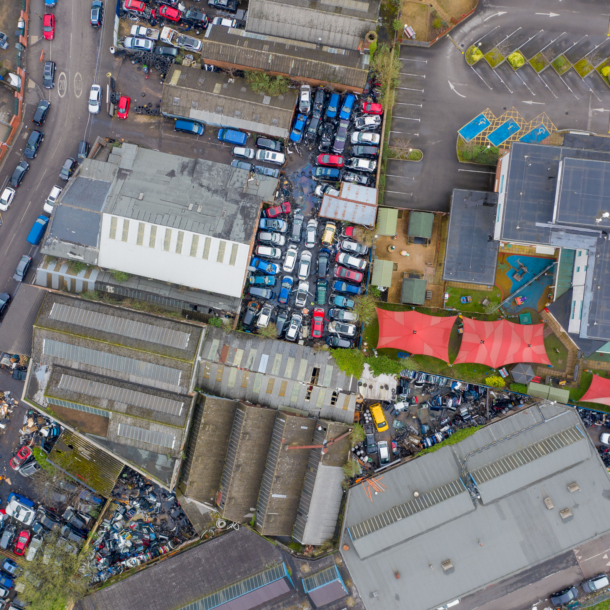 A scrap yard in Birmingham.